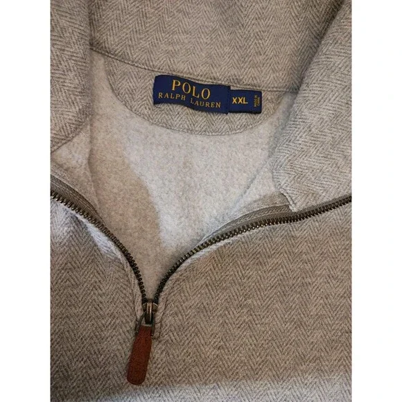 POLO ralph lauren quarter zip pullover Herringbone Knit XXL - Picture 1 of 7